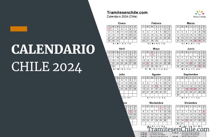 ᐉ Calendario 2024 Chile Con Feriados 【2024】 8427